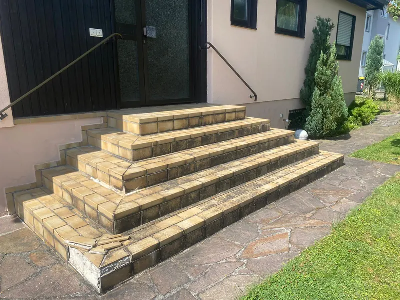 Vor der Steinteppich-Verlegung